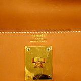 【6gd3811】エルメス ハンドバッグ ケリー32 ボックスカーフ ナチュラルサブレ ゴールド金具 □C刻印【中古】レディース