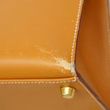 【6gd3811】エルメス ハンドバッグ ケリー32 ボックスカーフ ナチュラルサブレ ゴールド金具 □C刻印【中古】レディース