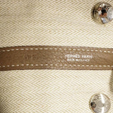 【6gd3812】エルメス トートバッグ ガーデンパーティTPM ネゴンダ エトゥープ シルバー金具 □N刻印【中古】レディース