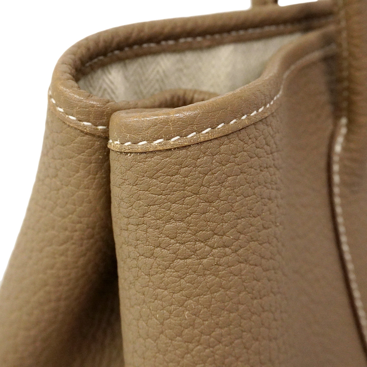【6gd3812】エルメス トートバッグ ガーデンパーティTPM ネゴンダ エトゥープ シルバー金具 □N刻印【中古】レディース