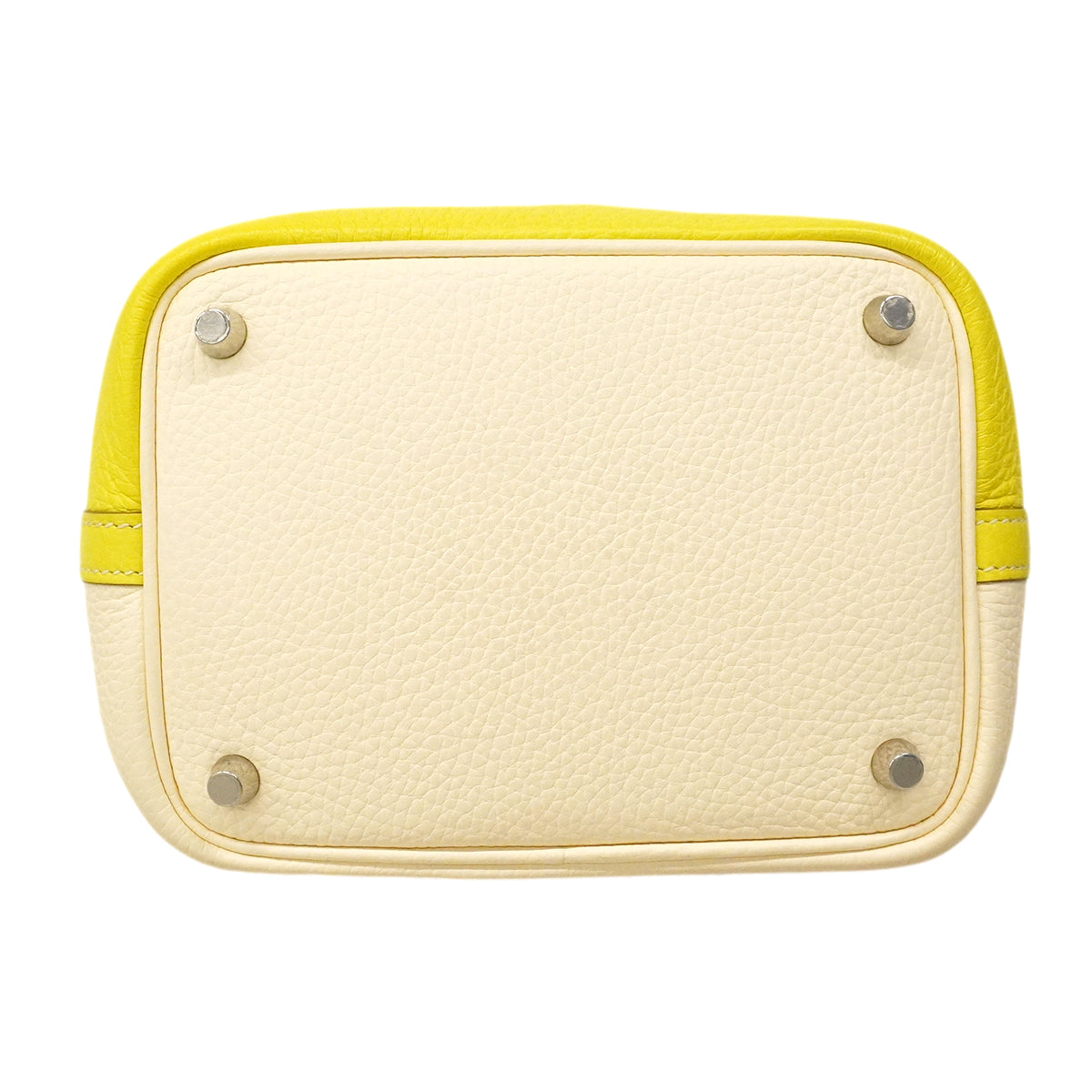 【6gd3813】エルメス ハンドバッグ ピコタンロックPMカザック トリヨンクレマンス ナタ/ライム シルバー金具 Y刻印【中古】レディース