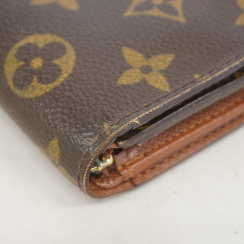 【6gd3824】ルイヴィトン 財布 モノグラム ポルトモネビエトレゾール M61730 ブラウン【中古】レディース