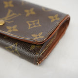 【6gd3824】ルイヴィトン 財布 モノグラム ポルトモネビエトレゾール M61730 ブラウン【中古】レディース