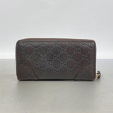 【6gd3827】グッチ 長財布 グッチシマ 394005 レザー ブラウン シャンパンゴールド金具【中古】レディース