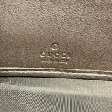 【6gd3827】グッチ 長財布 グッチシマ 394005 レザー ブラウン シャンパンゴールド金具【中古】レディース
