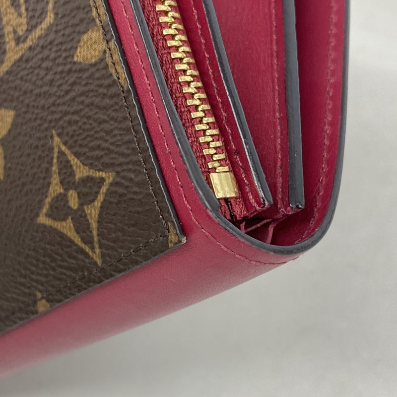 【6gd3834】ルイヴィトン 財布 モノグラム ポルトフォイユフロールコンパクト M64588 フューシャ【中古】レディース