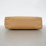 【6gd3835】シャネル トートバッグ ワイルドステッチ ラムスキン ベージュ ゴールド金具【中古】レディース
