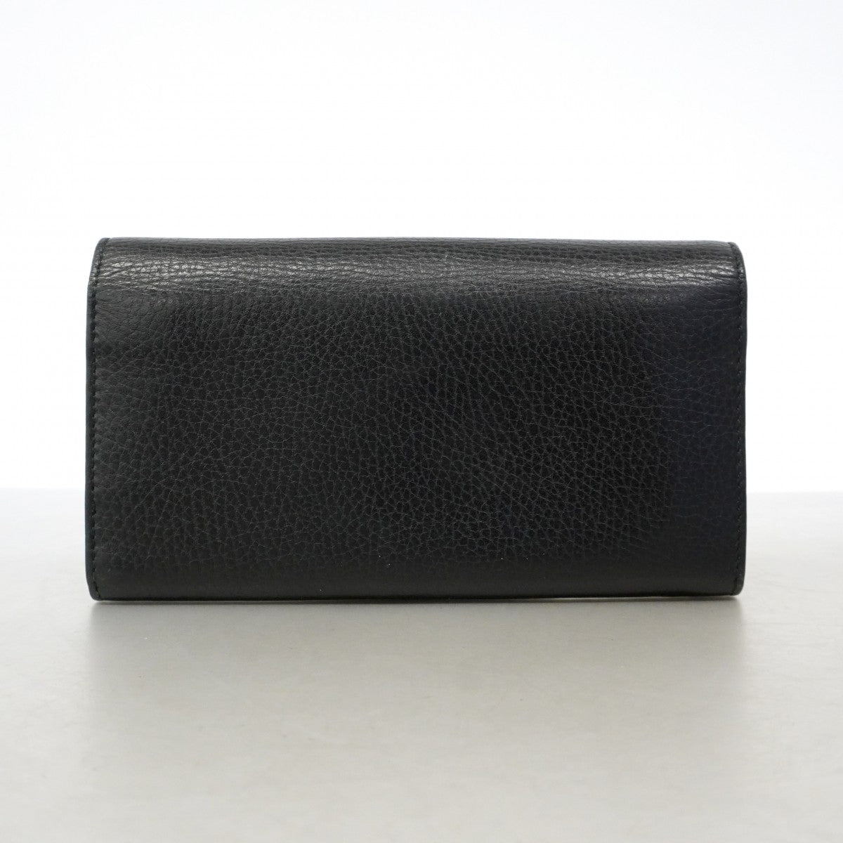 【6gd3855-k】グッチ 長財布 インターロッキングG 598166 レザー ブラック ゴールド金具【中古】レディース