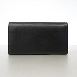 【6gd3855-k】グッチ 長財布 インターロッキングG 598166 レザー ブラック ゴールド金具【中古】レディース
