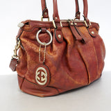 【6gd3859-k】グッチ トートバッグ グッチシマ 247902 レザー ブラウン ゴールド金具 2wayバッグ【中古】レディース
