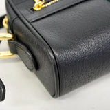 【6gd3863-k】グッチ ショルダーバッグ シェリーライン 517350 レザー ブラック ゴールド金具【中古】レディース