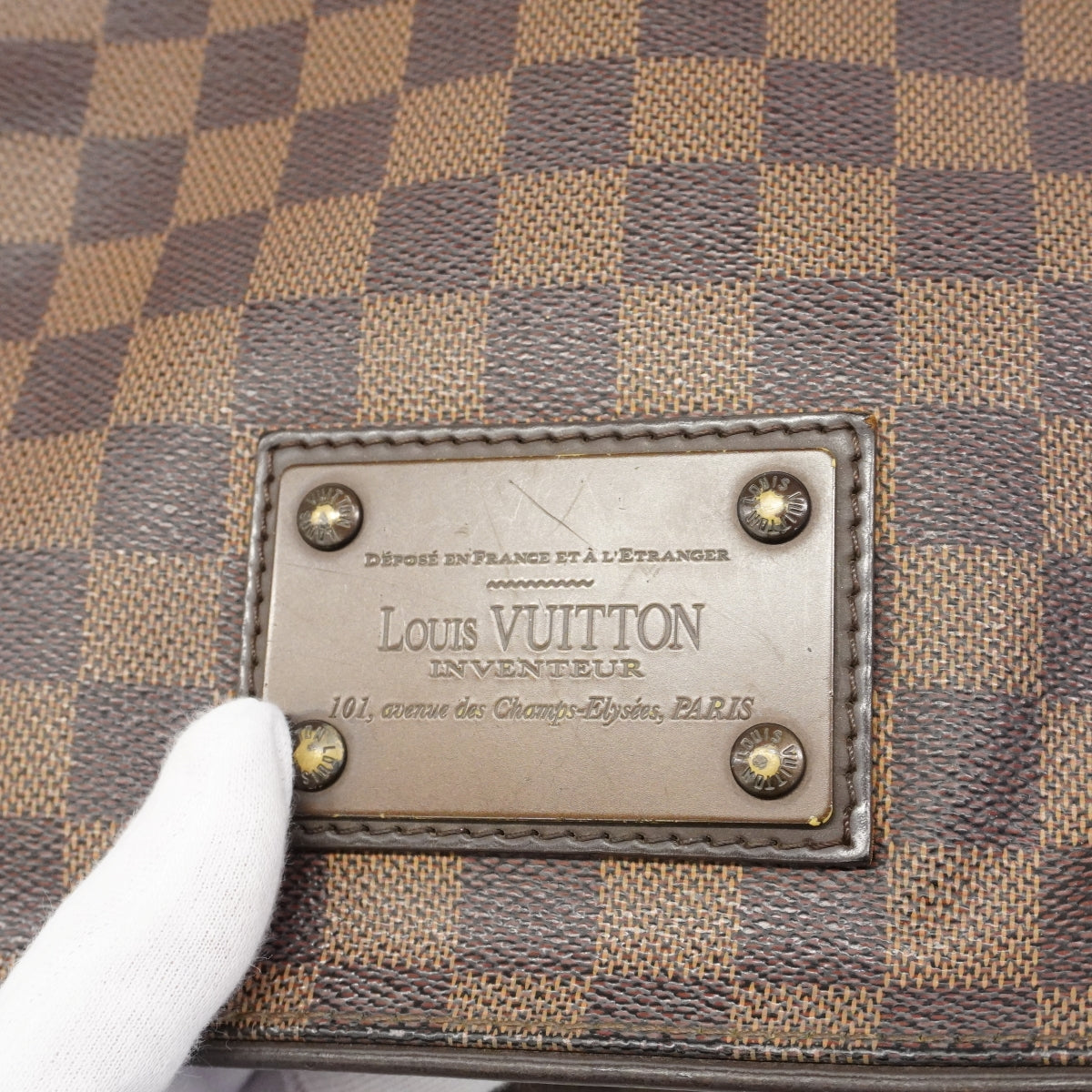【6gd3867】ルイヴィトン ショルダーバッグ ダミエ ブルックリンPM N51210 エベヌ【中古】レディース
