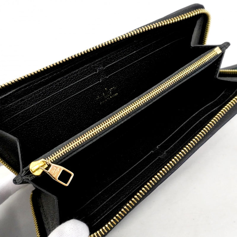 【6gd3873】ルイヴィトン 長財布 モノグラム・アンプラント ポルトフォイユクレマンス M60171 ノワール【中古】レディース