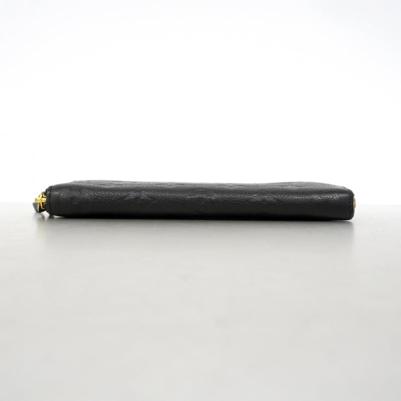 【6gd3873】ルイヴィトン 長財布 モノグラム・アンプラント ポルトフォイユクレマンス M60171 ノワール【中古】レディース