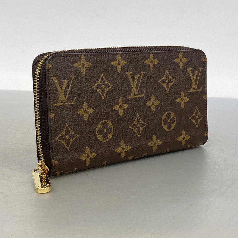 【6gd3875】ルイヴィトン 長財布 モノグラム ジッピーウォレット M42616 ブラウン【中古】メンズ レディース ユニセックス
