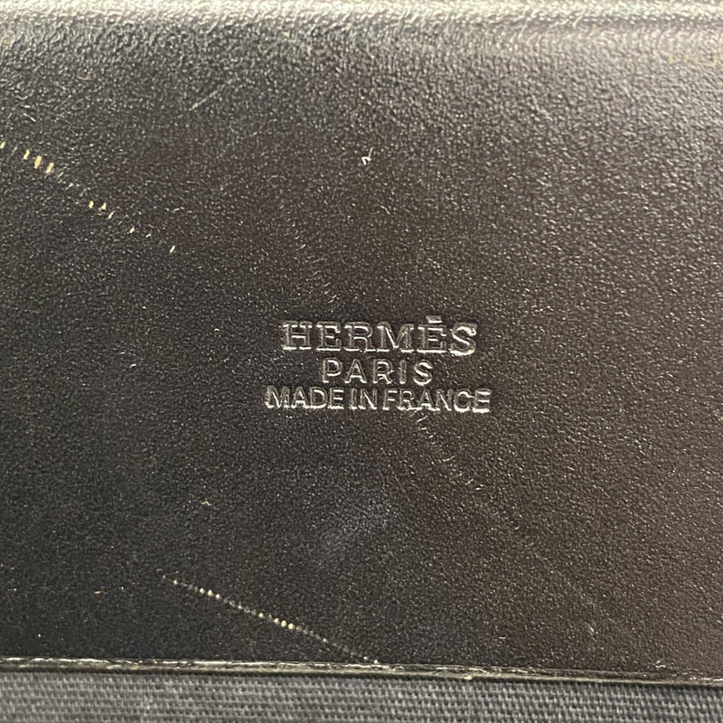 【6gd3884】エルメス トートバッグ エールバッグカバスMM トワルオフィシエ ブラック シルバー金具 □H刻印【中古】レディース