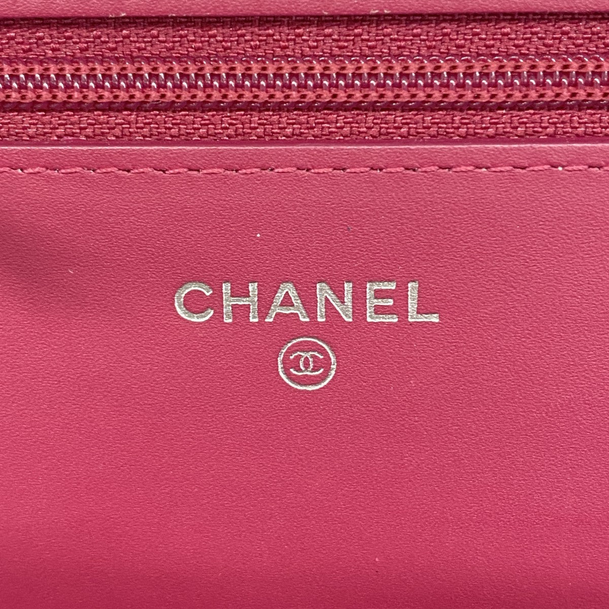 【6gd3905-k】シャネル ショルダーウォレット チェーンショルダー キャビアスキン パープル シルバー金具【中古】レディース