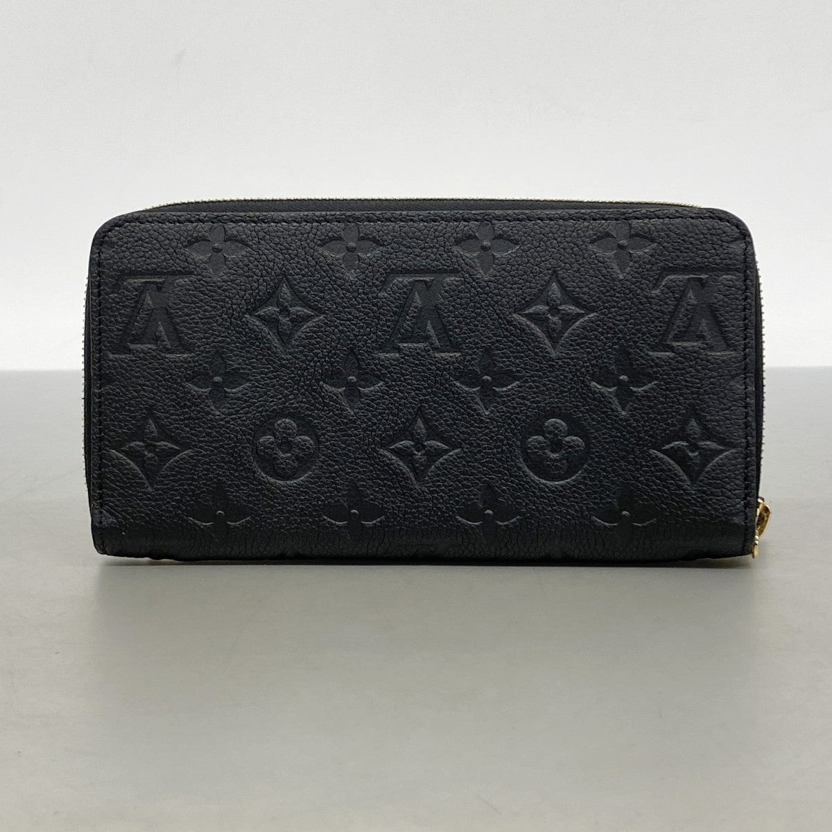 【6gd3913-k】ルイヴィトン 長財布 モノグラム・アンプラント ジッピーウォレット M61864 ノワール【中古】レディース