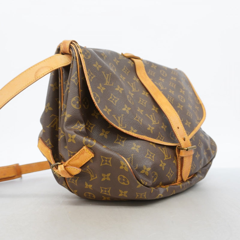【6gd3928】ルイヴィトン ショルダーバッグ モノグラム ソミュール35 M42254 ブラウン【中古】レディース