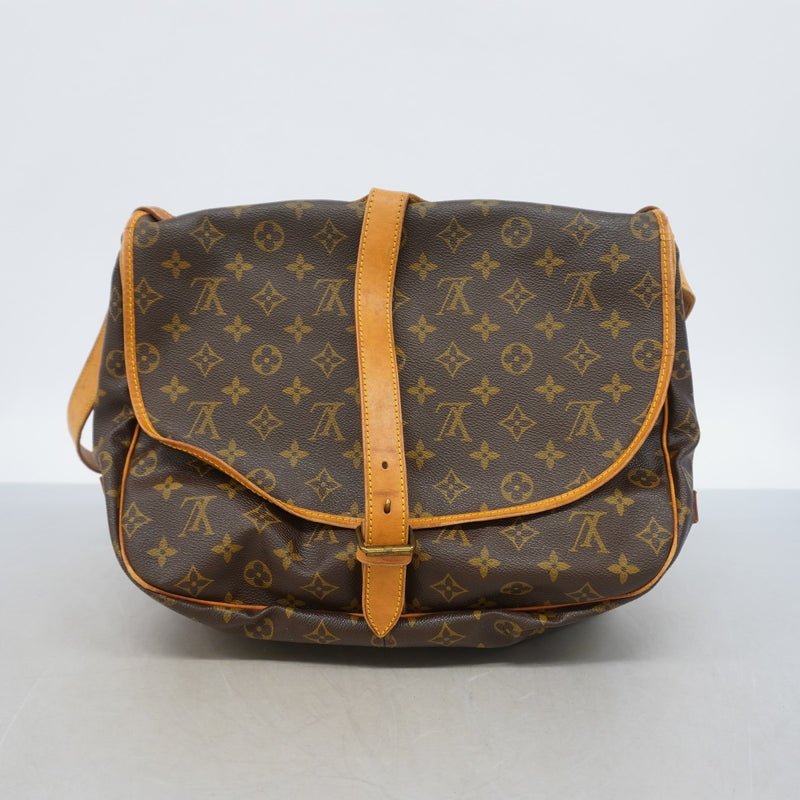 【6gd3928】ルイヴィトン ショルダーバッグ モノグラム ソミュール35 M42254 ブラウン【中古】レディース