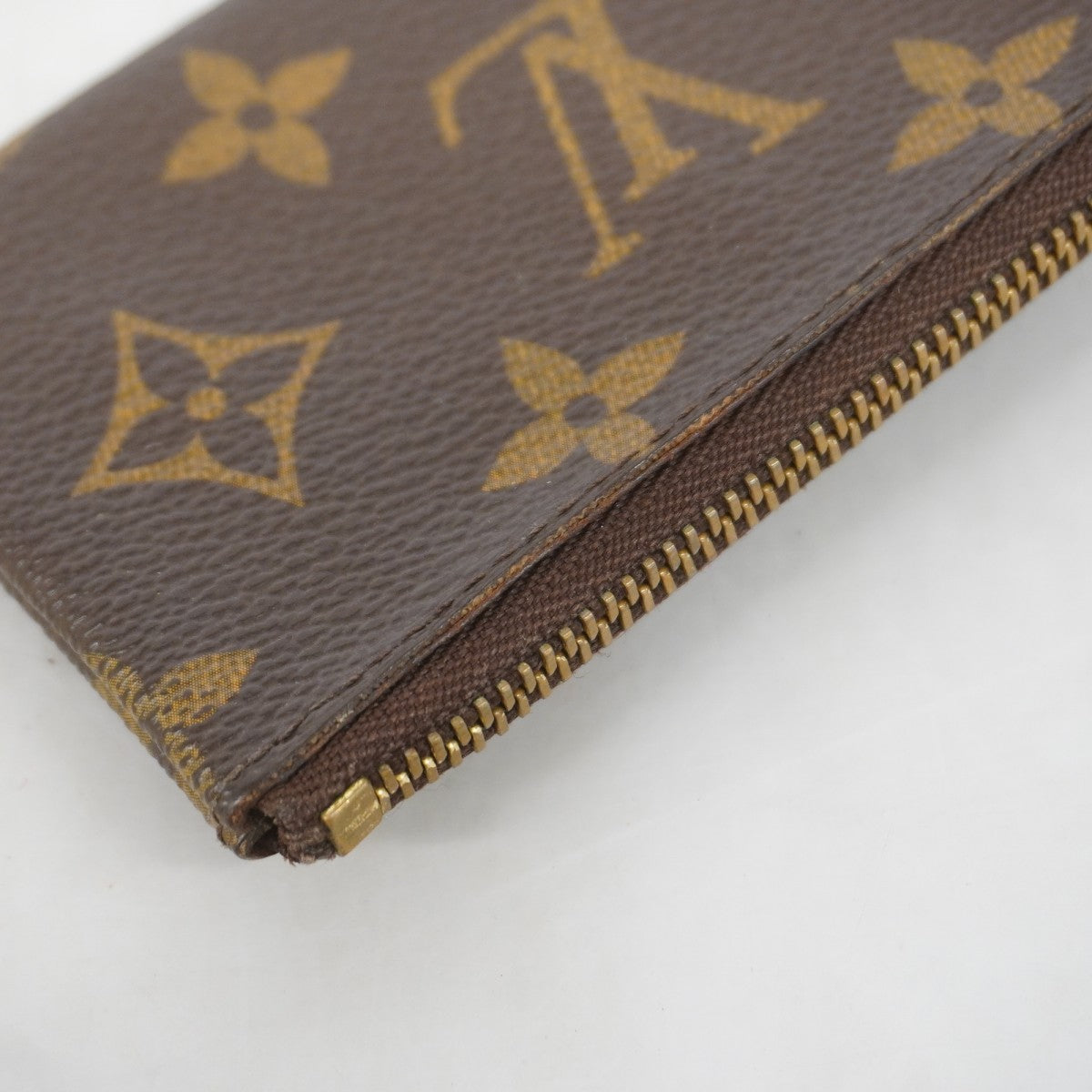 【6gd3934】ルイヴィトン コインケース モノグラム ポシェットクレ M62650 ブラウン【中古】レディース