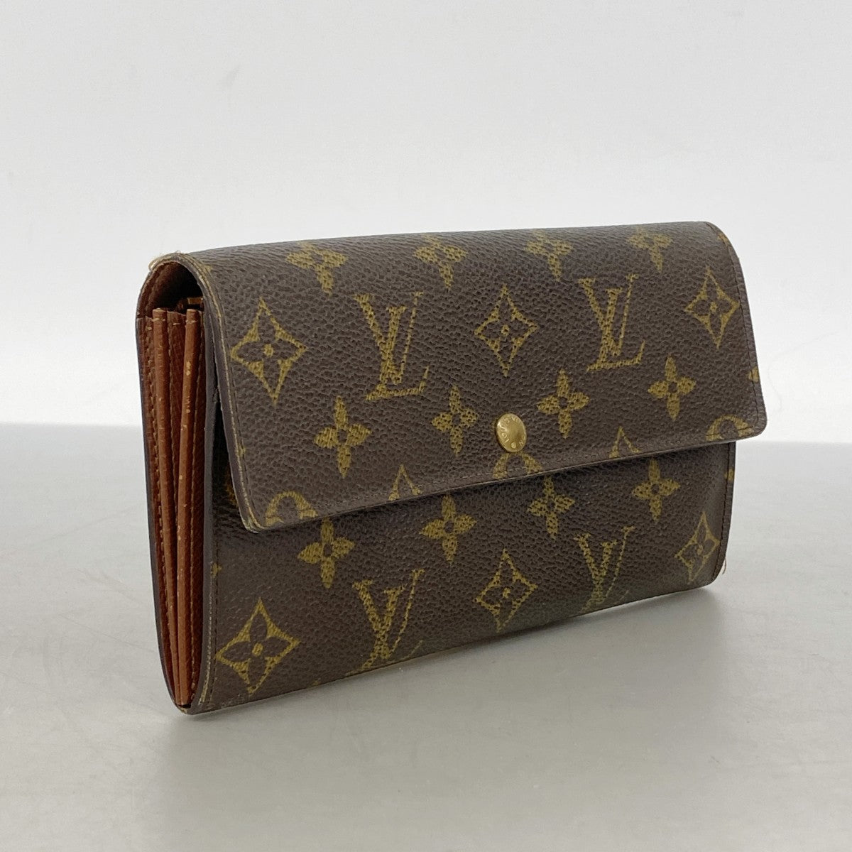 【6gd3936】ルイヴィトン 長財布 モノグラム ポシェットポルトモネクレディ M61725 ブラウン【中古】メンズ レディース ユニセックス