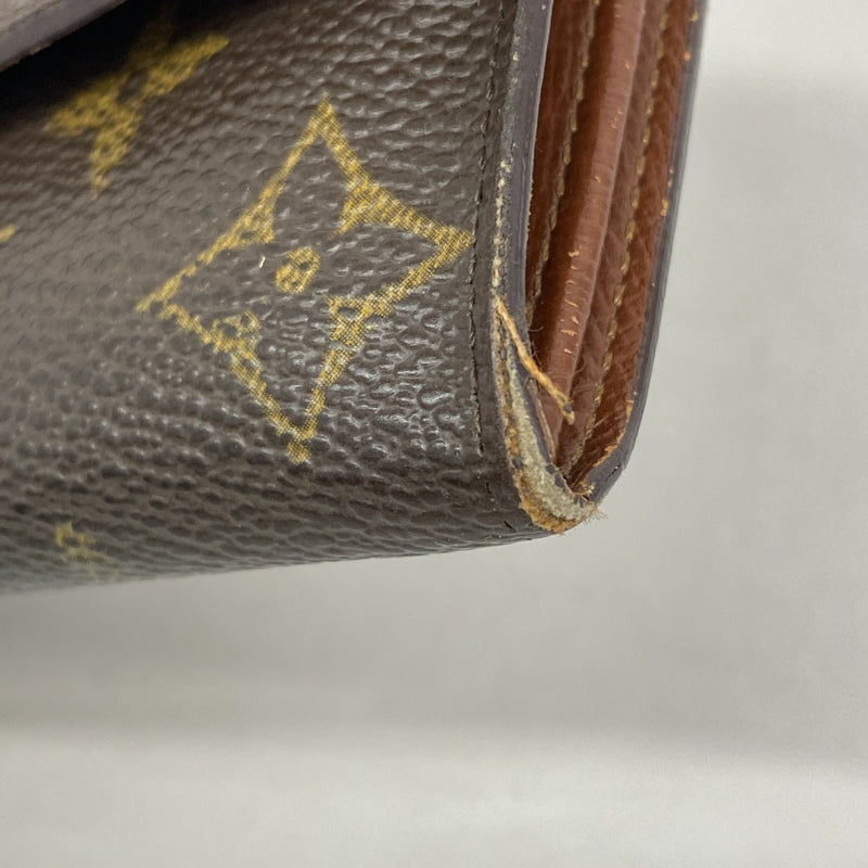 【6gd3936】ルイヴィトン 長財布 モノグラム ポシェットポルトモネクレディ M61725 ブラウン【中古】メンズ レディース ユニセックス