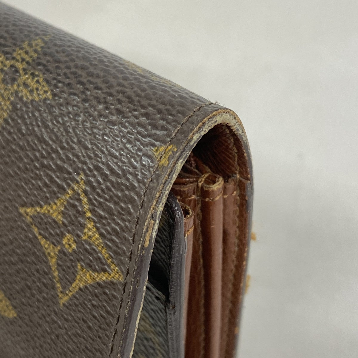 【6gd3936】ルイヴィトン 長財布 モノグラム ポシェットポルトモネクレディ M61725 ブラウン【中古】メンズ レディース ユニセックス