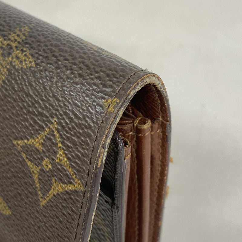 【6gd3936】ルイヴィトン 長財布 モノグラム ポシェットポルトモネクレディ M61725 ブラウン【中古】メンズ レディース ユニセックス