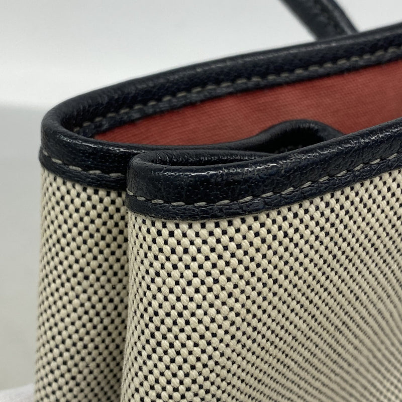 【6gd3945】エルメス トートバッグ ガーデンパーティPM ボルデュックリボン トワルアッシュ ブラック シルバー金具【中古】レディース