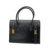 【6gd3946】エルメス ハンドバッグ ドラッグ27 ボックスカーフ ブラック ゴールド金具 〇L刻印【中古】レディース