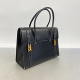 【6gd3946】エルメス ハンドバッグ ドラッグ27 ボックスカーフ ブラック ゴールド金具 〇L刻印【中古】レディース