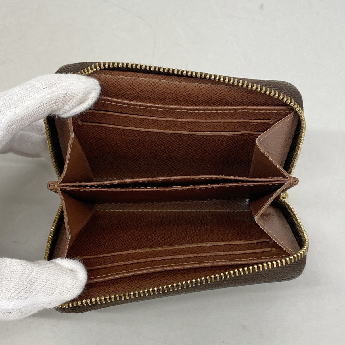 【6gd3957】ルイヴィトン コインケース モノグラム ジッピーコインパース M60067 ブラウン【中古】メンズ レディース ユニセックス