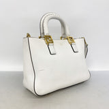 【6gd3966】フェンディ ハンドバッグ セレリア レザー ホワイト ゴールド金具 2wayバッグ【中古】レディース