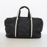 【6gd3967-k】シャネル ボストンバッグ 旧トラベル ナイロン ブラック シルバー金具 2wayバッグ【中古】レディース