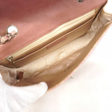 【6gd3977-k】シャネル ショルダーバッグ ニュートラベル Wチェーン ナイロン ピンク シルバー金具【中古】レディース