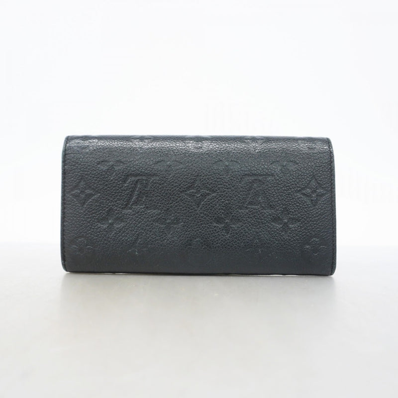 【6gd3983-k】ルイヴィトン 長財布 モノグラム・アンプラント ポルトフォイユエミリー M62369 ノワール【中古】レディース