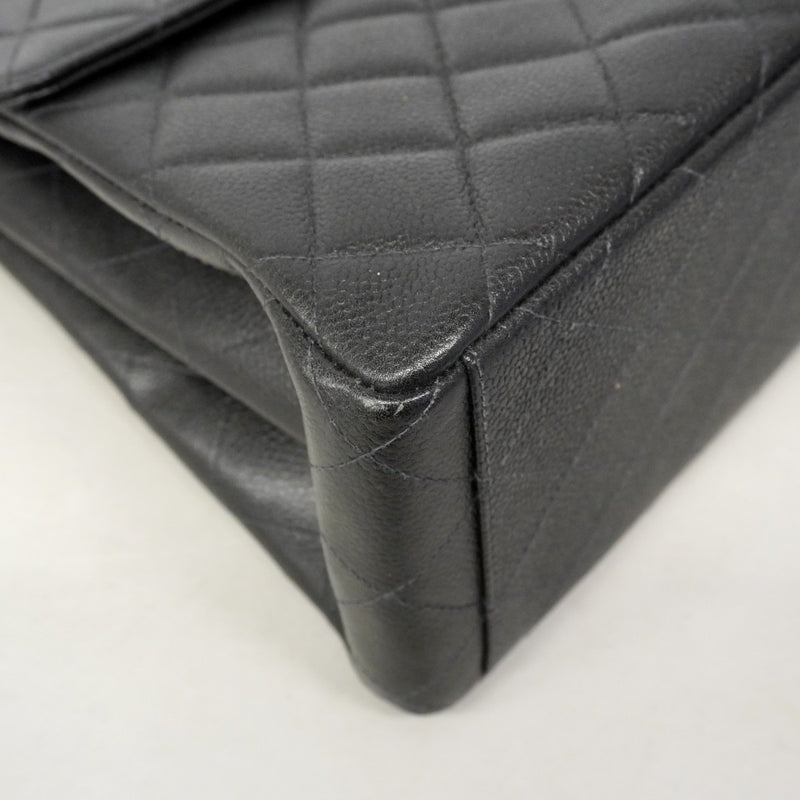 【6gd3995】シャネル ショルダーバッグ マトラッセ キャビアスキン ブラック ゴールド金具【中古】レディース