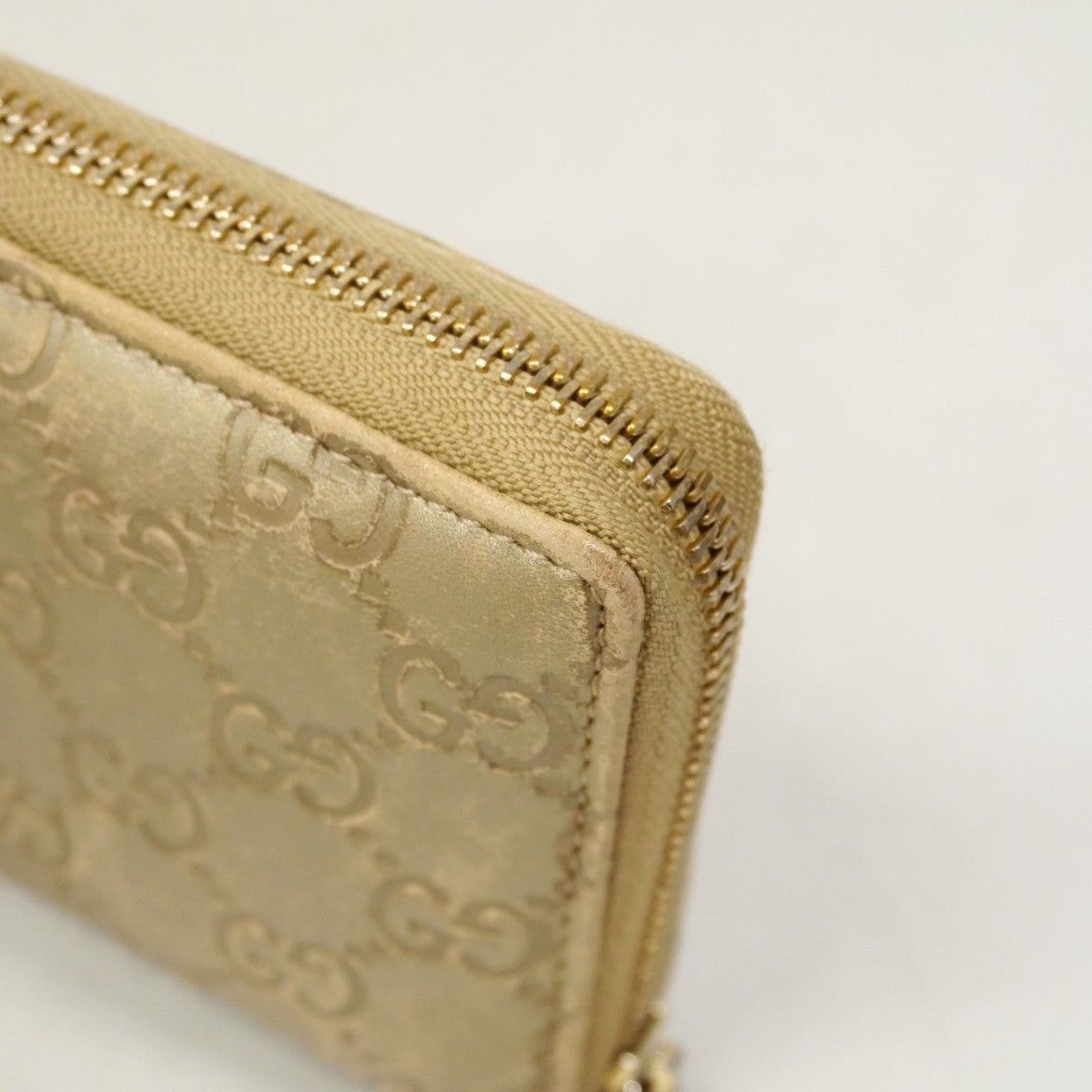 【6gd3996】グッチ 長財布 グッチシマ 282477 レザー ブラウン ゴールド金具【中古】レディース