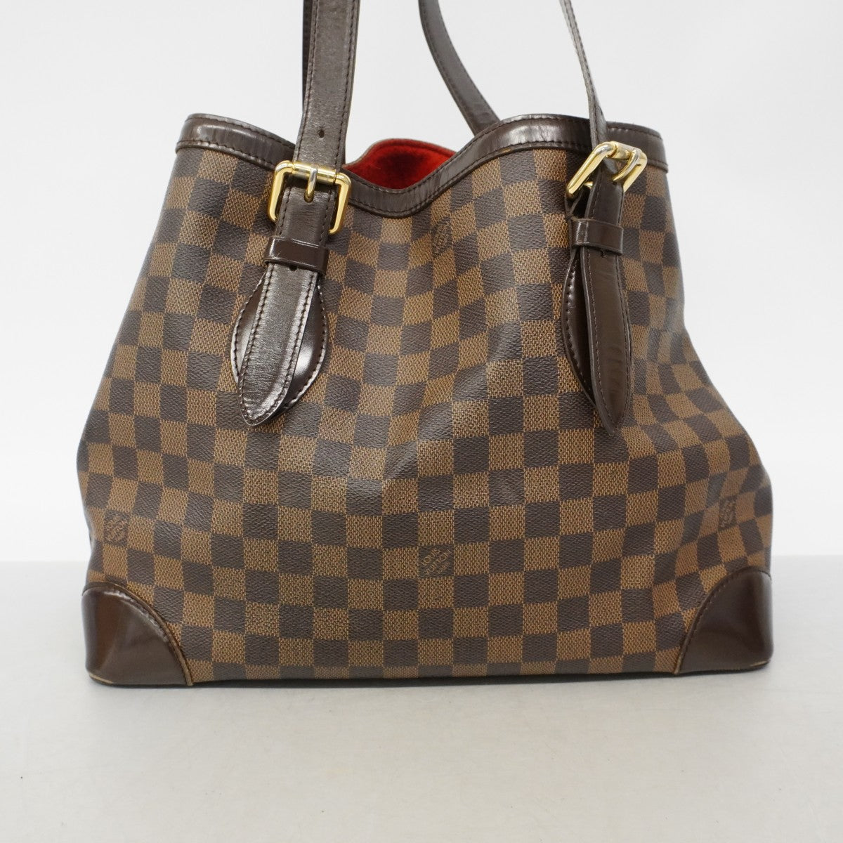【6gd4011】ルイヴィトン トートバッグ ダミエ ハムステッドMM N51204 エベヌ【中古】レディース