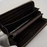 【6gd4014】グッチ 長財布 グッチシマ インターロッキングG 308012 レザー ダークブラウン シャンパンゴールド金具【中古】レディース
