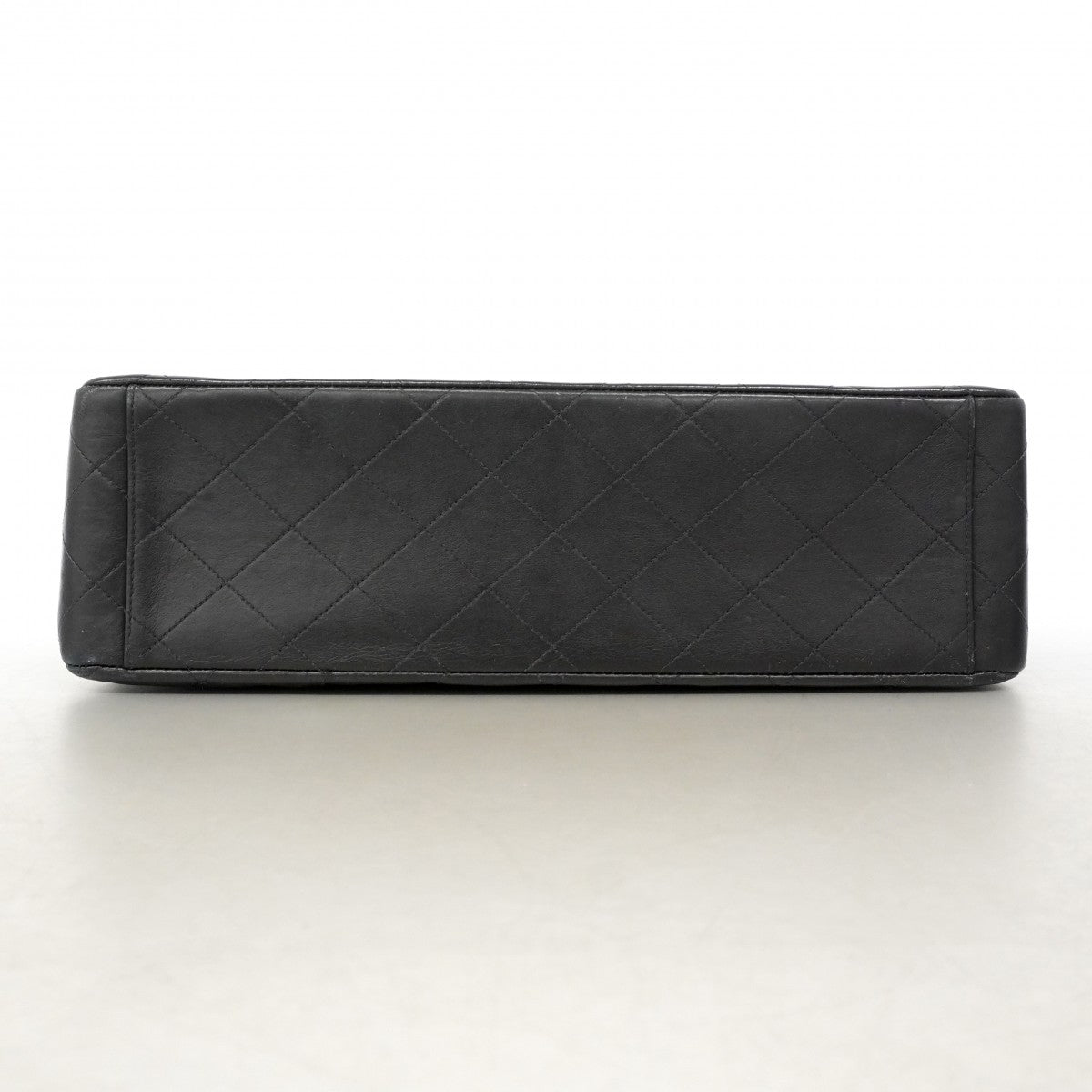 【6gd4015】シャネル ショルダーバッグ デカマトラッセ Wチェーン ラムスキン ブラック ゴールド金具【中古】レディース