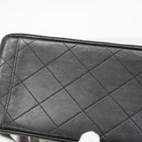 【6gd4015】シャネル ショルダーバッグ デカマトラッセ Wチェーン ラムスキン ブラック ゴールド金具【中古】レディース
