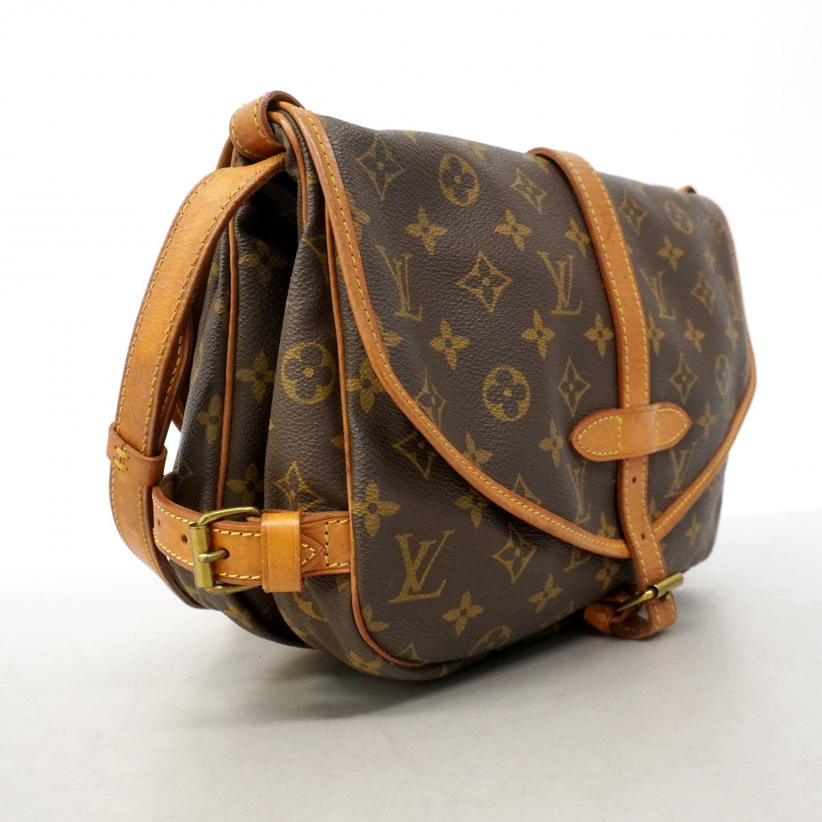 【6gd4019】ルイヴィトン ショルダーバッグ モノグラム ソミュール30 M42256 ブラウン【中古】レディース