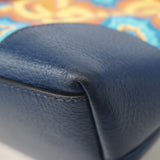 【6gd4021】グッチ トートバッグ カレイドスコープ 676681 PVC イエロー ネイビー ゴールド金具【中古】レディース