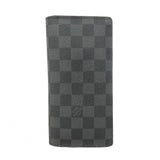 【6gd4027】ルイヴィトン 長財布 ダミエ・グラフィット ポルトフォイユ ブラザ N62665 ブラック グレー【中古】メンズ