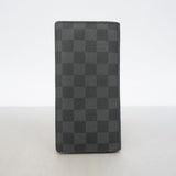 【6gd4027】ルイヴィトン 長財布 ダミエ・グラフィット ポルトフォイユ ブラザ N62665 ブラック グレー【中古】メンズ
