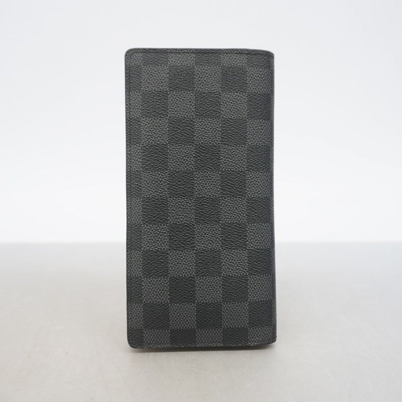 【6gd4027】ルイヴィトン 長財布 ダミエ・グラフィット ポルトフォイユ ブラザ N62665 ブラック グレー【中古】メンズ