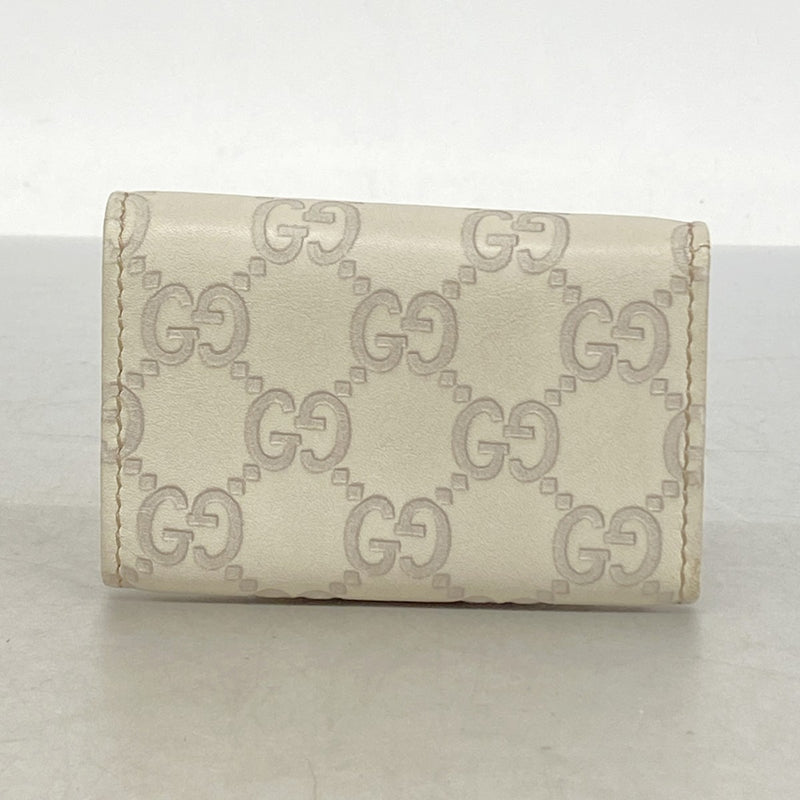 【6gd4031】グッチ キーケース グッチシマ 268833 レザー ベージュ ゴールド金具【中古】メンズ レディース ユニセックス