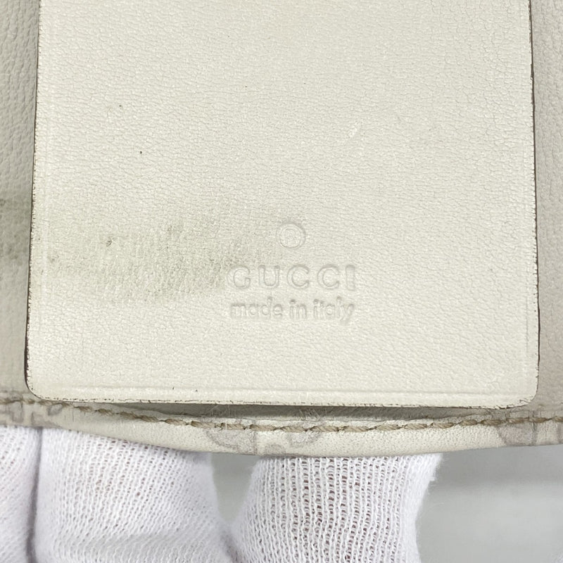 【6gd4031】グッチ キーケース グッチシマ 268833 レザー ベージュ ゴールド金具【中古】メンズ レディース ユニセックス